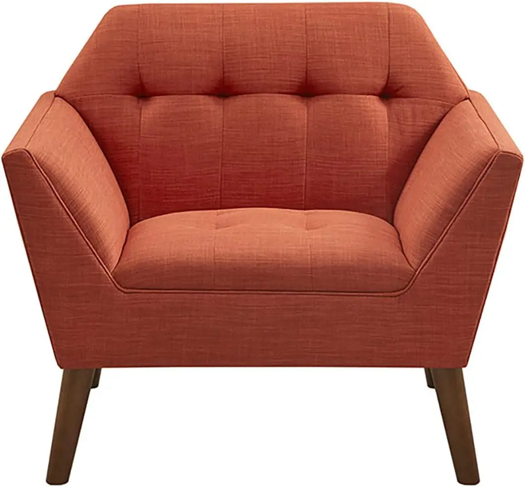 MOLLY INK+IVY Newport Mid-Century Modern Accent Chair – Textured Upholstered Seat - 29.5" W