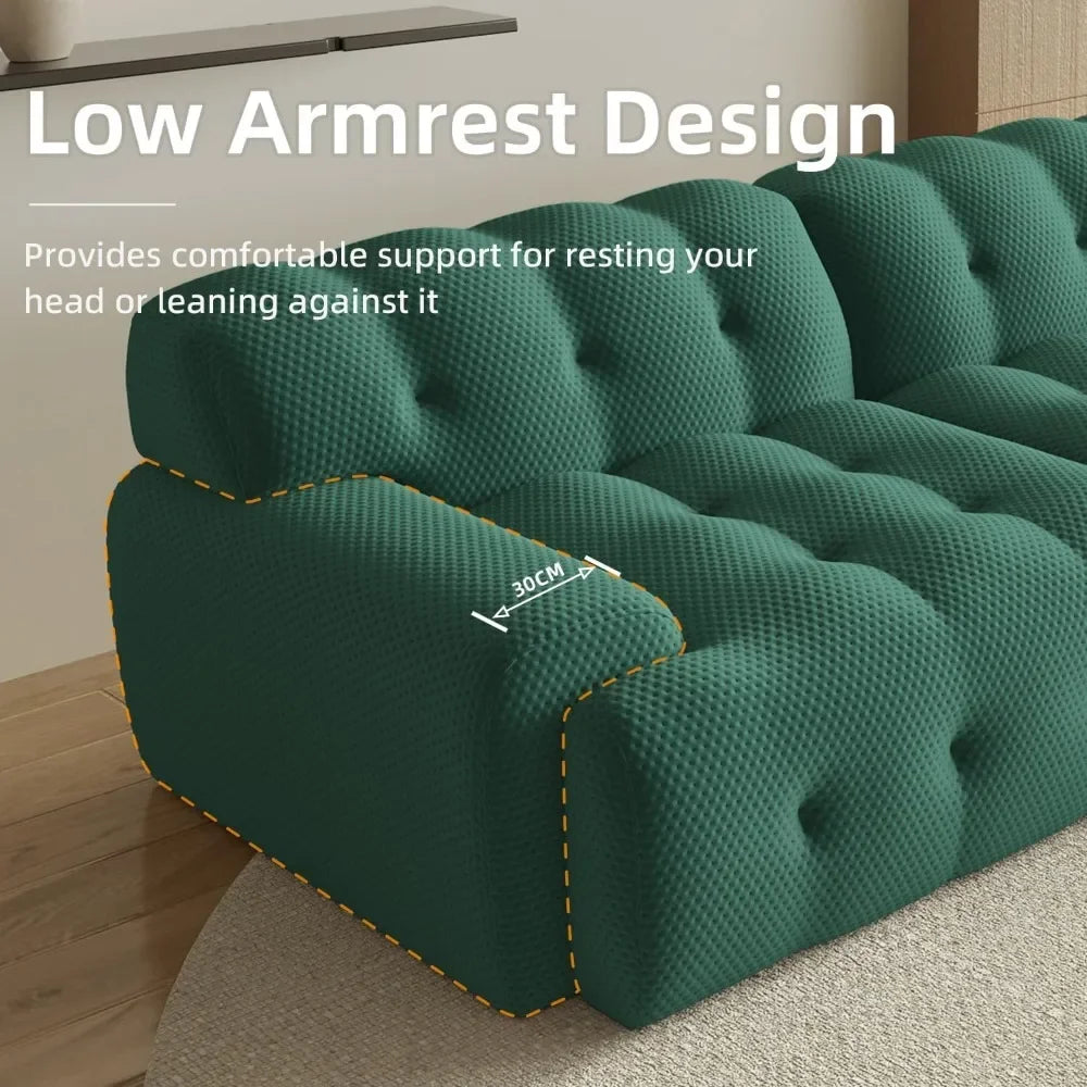 GABRIEL Minimalist Modern Curved Modular Sectional Sofa – 3D Loveseat Couch - 86.6"