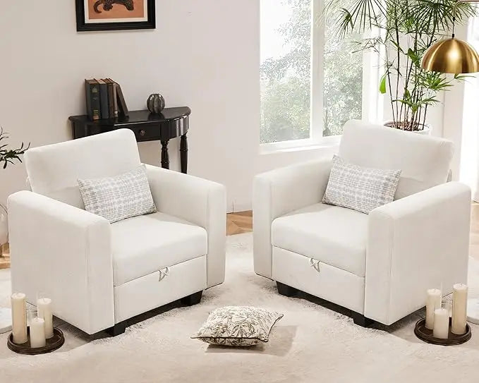 ERIC Solera Modern Oversized Accent Armchair with Storage – 38.5"W