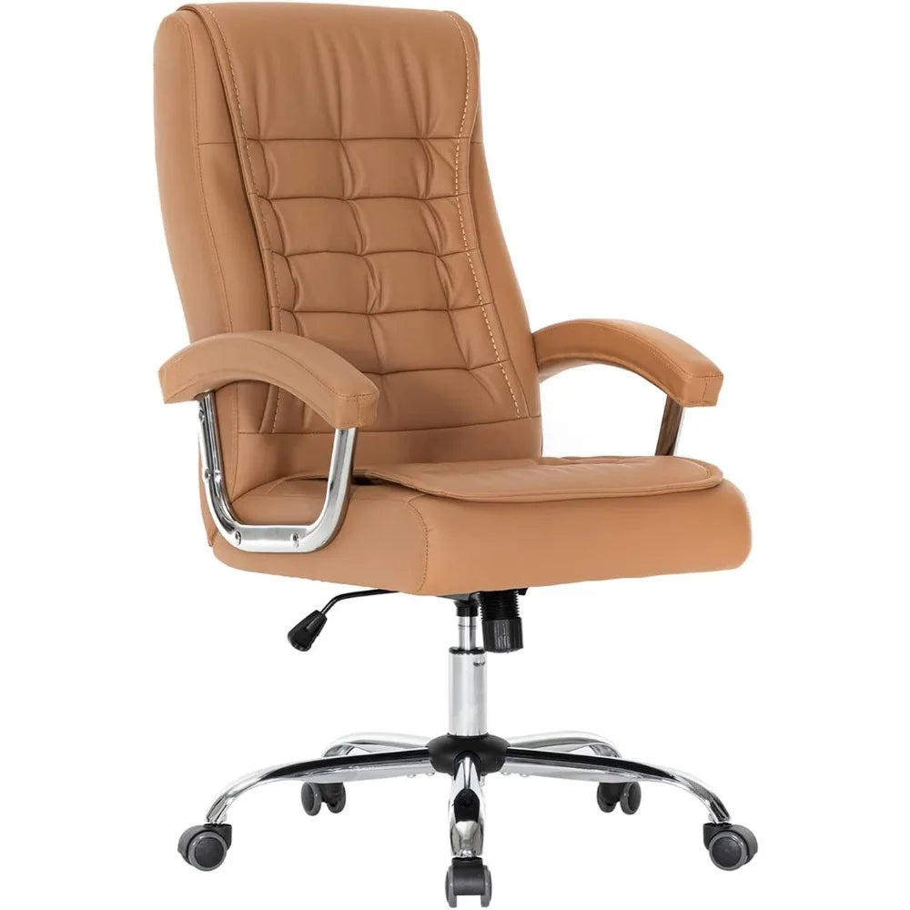 EMIRATES Executive Office Chair - Adjustable High Back Leather Chair - 27.56" W
