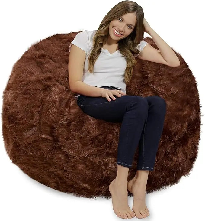 ELORA ChillZen 4FT Microfiber Bean Bag Chair – Memory Foam Lounge Seat | 48'' W