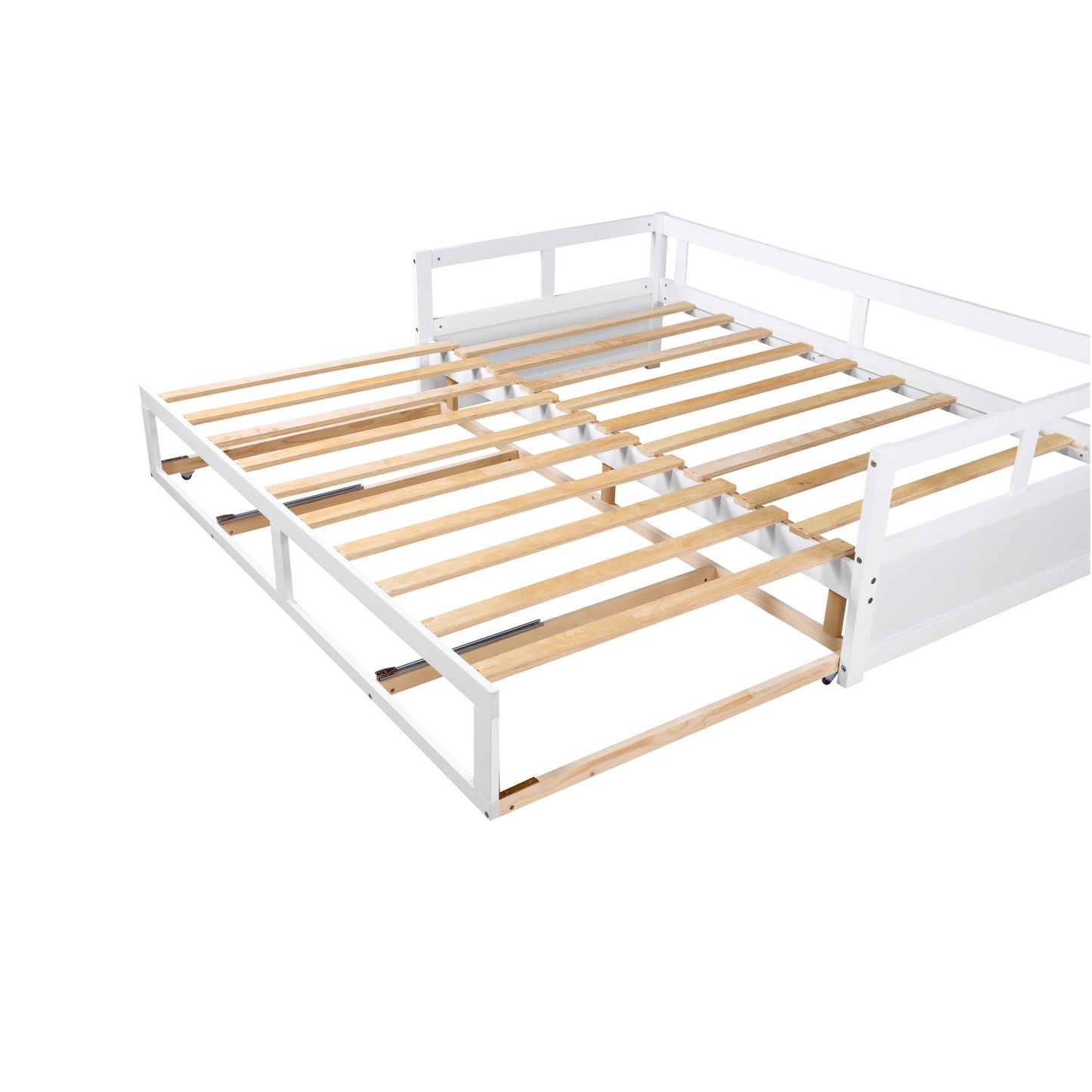 OLIVER Trundle & Storage Drawers - Twin to King Expandable Bed - 78.2"W