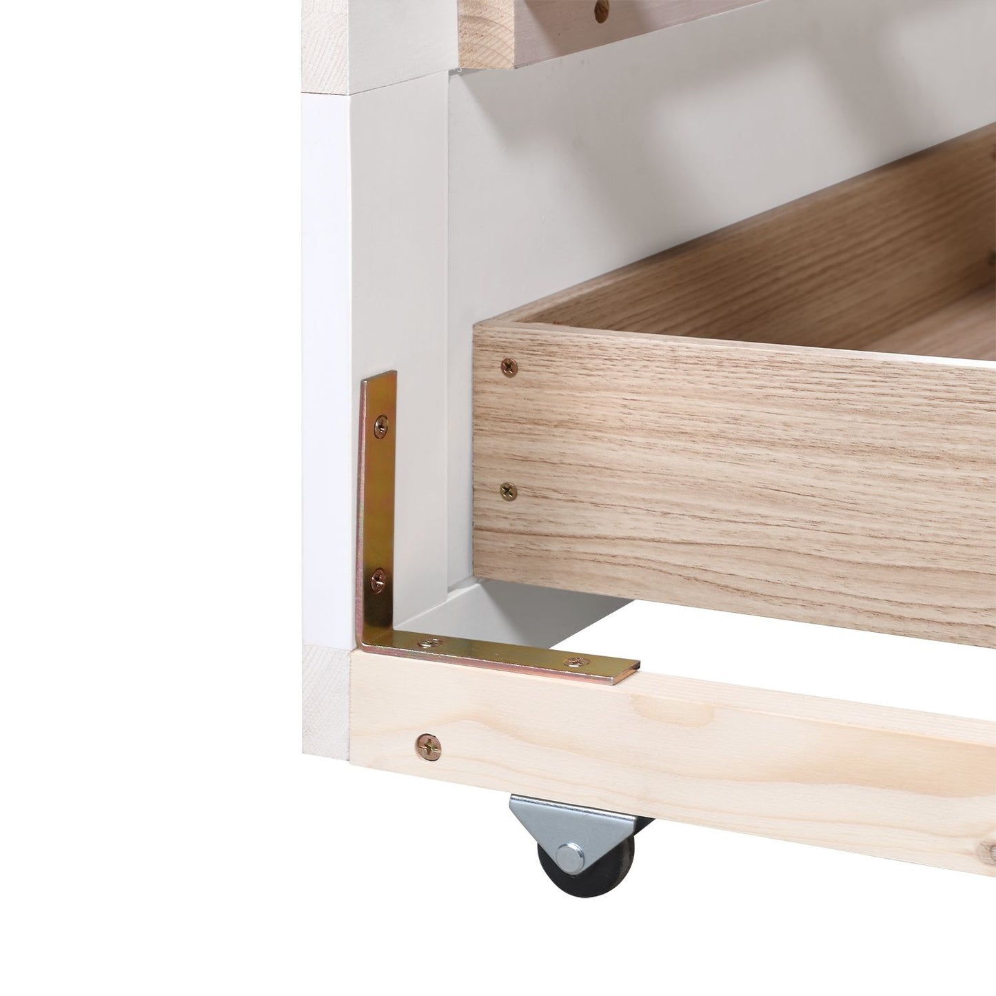 OLIVER Trundle & Storage Drawers - Twin to King Expandable Bed - 78.2"W
