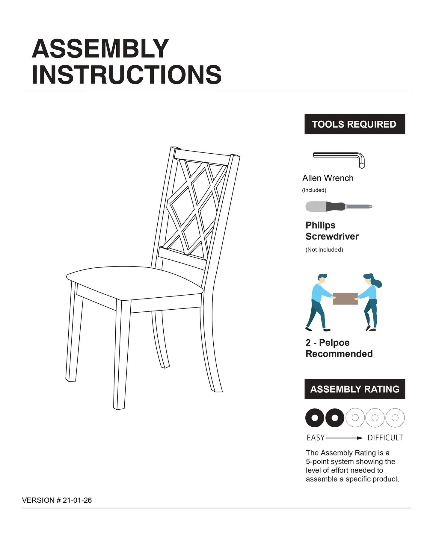 Antique white dining chairs with gray cushioned seat