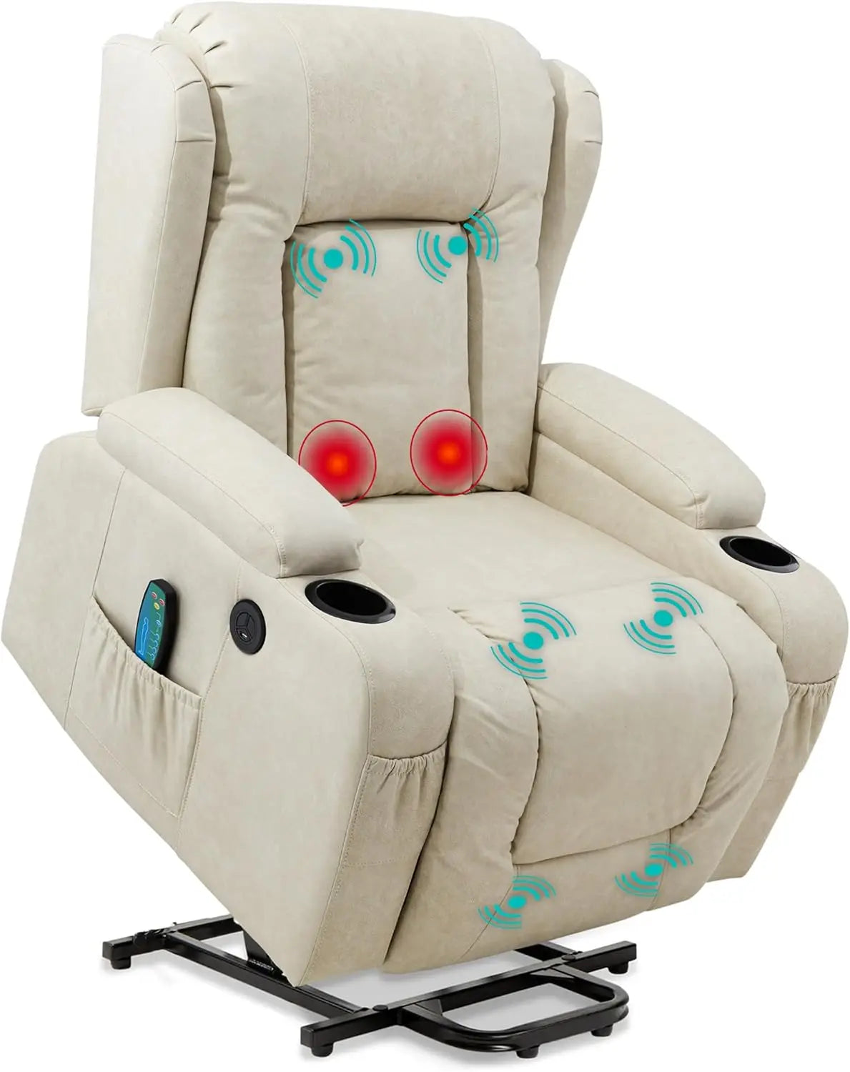 KIMBERLY PU Leather Modern Minimalist Style Lift Recliner Chair - 33" W