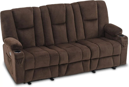 EASTON Power Reclining Sofa with Heat & Vibration, 3-Seat Dual Recliner Sofa - 81.1" W