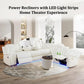 HUDSON Minimalist Modern Power Reclining Sectional Sofa - 79" W