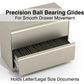 CHARLIE Classic Putty Metal Filing Cabinet - 2-Drawer Lateral File Cabinet – 36" W