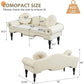 SAMANTHA Modern Velvet Minimalist Loveseat – 2-Seater Settee Bench - 54”