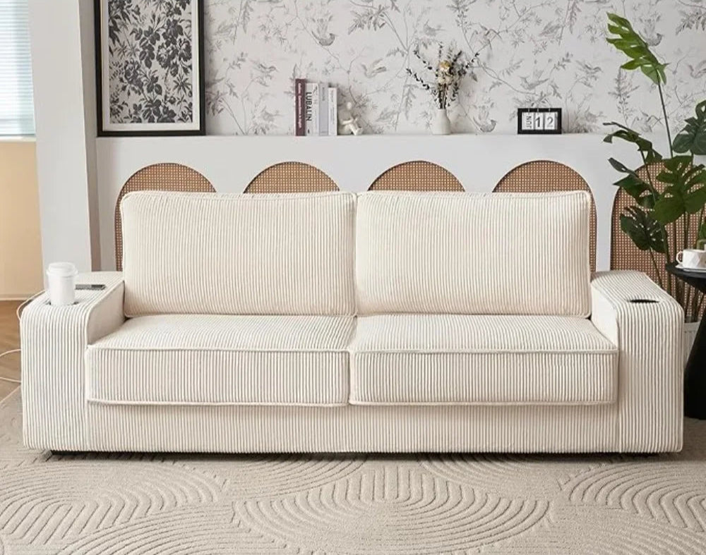 MATTHEW Cloud Couch Sofa, Modern 3-Seater Sofa with Pillows - 89"