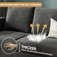 ANGELA Modern Linen Convertible L-Shaped Sectional Sofa – 3-Seater Couch with Movable Ottoman - 70.8"W