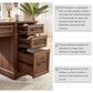 MARY Farmhouse Executive Desk with Drawers & Cabinet – 58" W