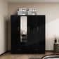 JULIETA Moderno Luxe Armoire Wardrobe Closet with Mirror – Storage Cabinet – 63'' Wide