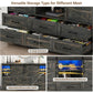 JORDYN Rustic Farmhouse Dresser – 6 Drawer Storage Chest with Sliding Barn Doors & LED Lights | 63'' W