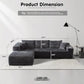 JAMESON Modern Plush Corduroy L-Shaped Cloud Sectional Sofa – Deep Seat Modular Couch | 105.7"W