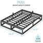 Eloise Industrial Modern Metal Platform Bed Frame Full Size 53.4 Inches Wide