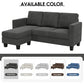 CALVIN Scandinavian Style Convertible L-Shaped Sectional Sofa – Linen Fabric Couch | 70.8"W
