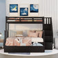 ELEANOR Modern Twin Over Full Bunk Bed with Storage Stairway and Drawers