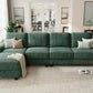 TAYLOR Minimalist Modern Convertible Sectional Sofa, L-Shaped with Storage Ottoman - 106"