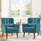 ALEX Lunara Modern Upholstered Lounge Accent Chair Set – 25.5" W