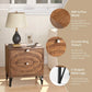 ANIYAH Vintage 19" Nightstand with 2 Drawers – Elegant Wooden Bedside Table for Bedroom & Living Room