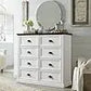 CAMILLE Rustic Farmhouse 8-Drawer Wooden Dresser – Tall Storage Chest | 42'' W