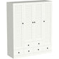 ALAYAH Wide Wooden Storage Closet with Drawers & Shelves