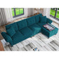 PAUL Modern Velvet Convertible L-Shaped Sectional Sofa – 4-Seater Couch with Chaise | 106.3"W