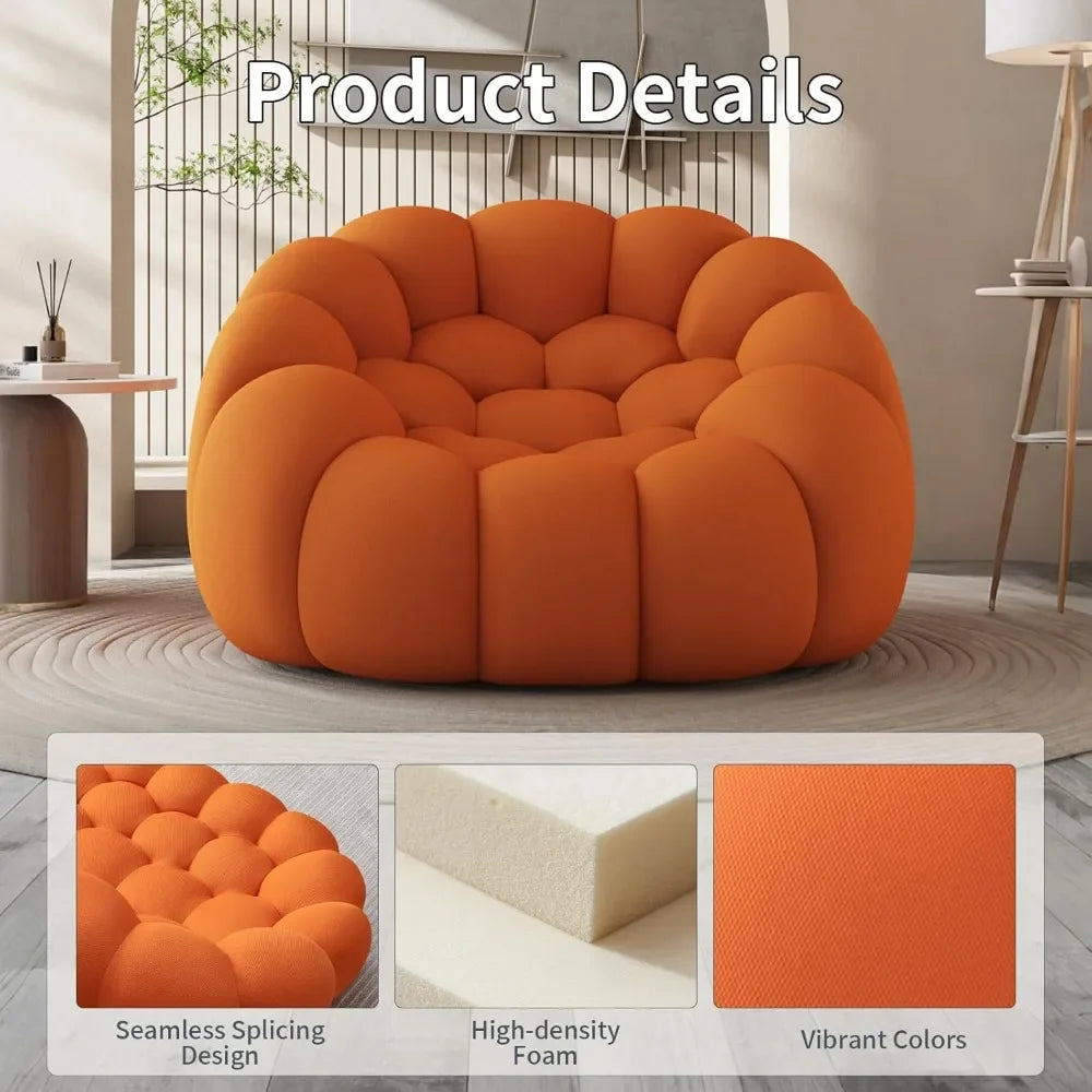 HAILEY Minimalist Modern Oversized Bubble Bean Lazy Floor Sofa – 47.24"