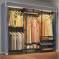 MICHELLE Wardrobe Rack – Metal Portable Closet Organizer with Cover & Adjustable Shelves