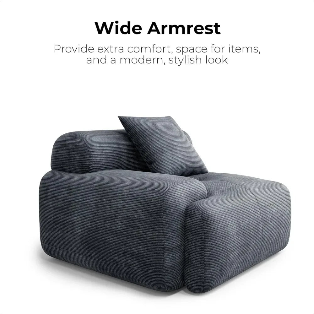ALEX Modern L-Shaped Oversized Modular Sectional Sofa – 118.1" W