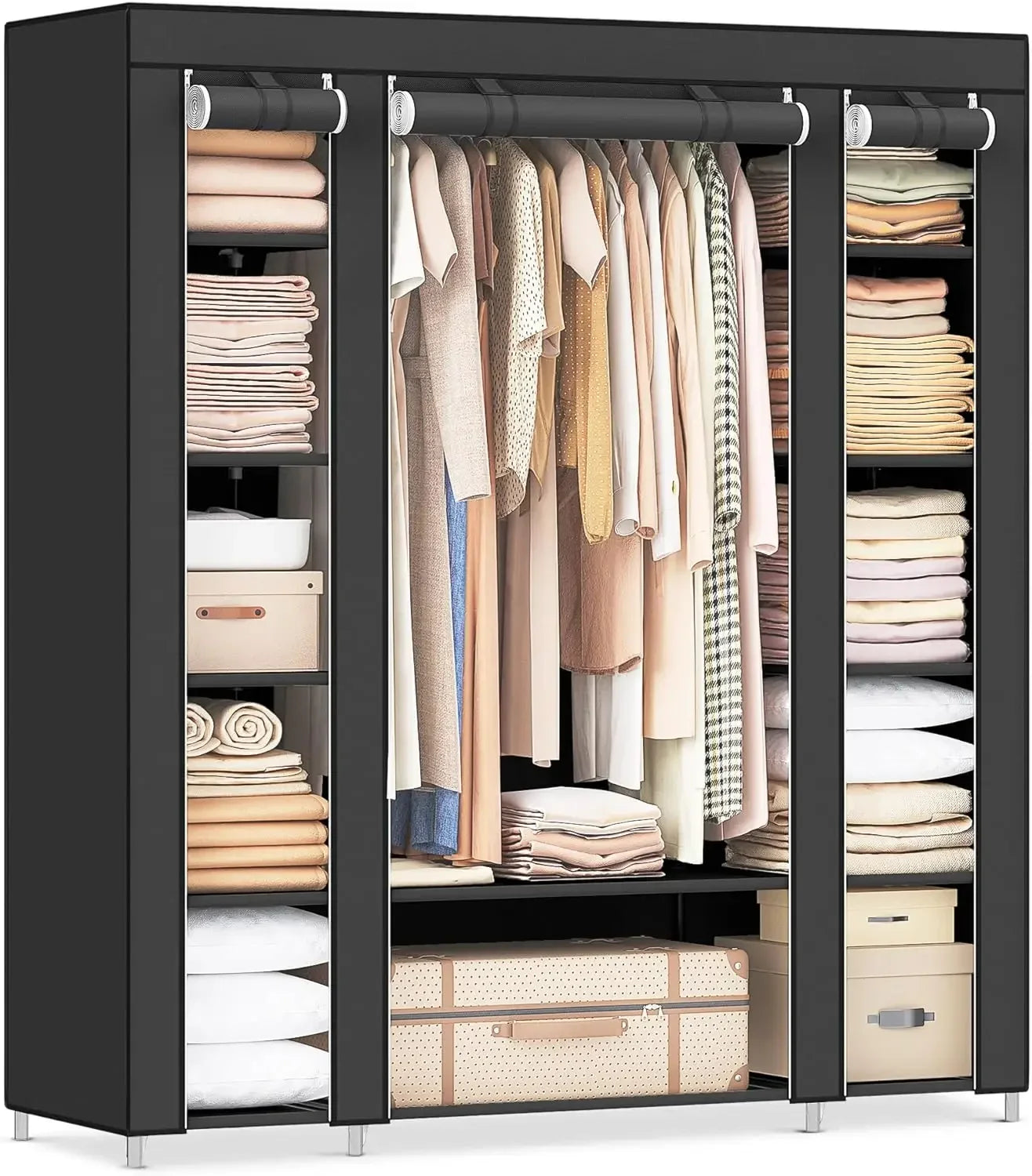 IZABELLA Modern Portable Fabric Closet Wardrobe | Clothes Storage Organizer