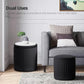 KENNEDY Round Velvet Upholstered Ottoman Set of 2 with Storage - 14.76" W