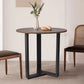 CHARLIE Mid Century Modern Round Dining Table - White MDF Tabletop - 31.5"W