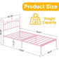 ARIANA Princess Crown Metal Platform Bed – Twin Size | 42.8" Wide