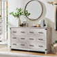 KIARA Farmhouse Rustic 7-Drawer Dresser – Antique Wooden Storage Chest – 54'' Wide  Description: