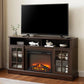 JULIAN 65" Fireplace TV Stand, Entertainment Center with Storage - 58" W