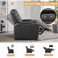 JOCELYN  PU Reclining Sofa with Powered Headrest – 40" W