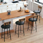 Bar Stools Set of 2, Wider Base PU Upholstered Swivel Barstools for Kitchen Island, Thick Cushion Stools with Footrest