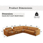NORAH Modern Reclining Sectional Sofa with Console Storage – Sectional Couch – 225.5" W