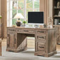 MARY Farmhouse Executive Desk with Drawers & Cabinet – 58" W