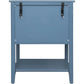 EVELYNN Modern Blue Rattan Nightstand Set - 2-Drawer Side Table 18'' Wide