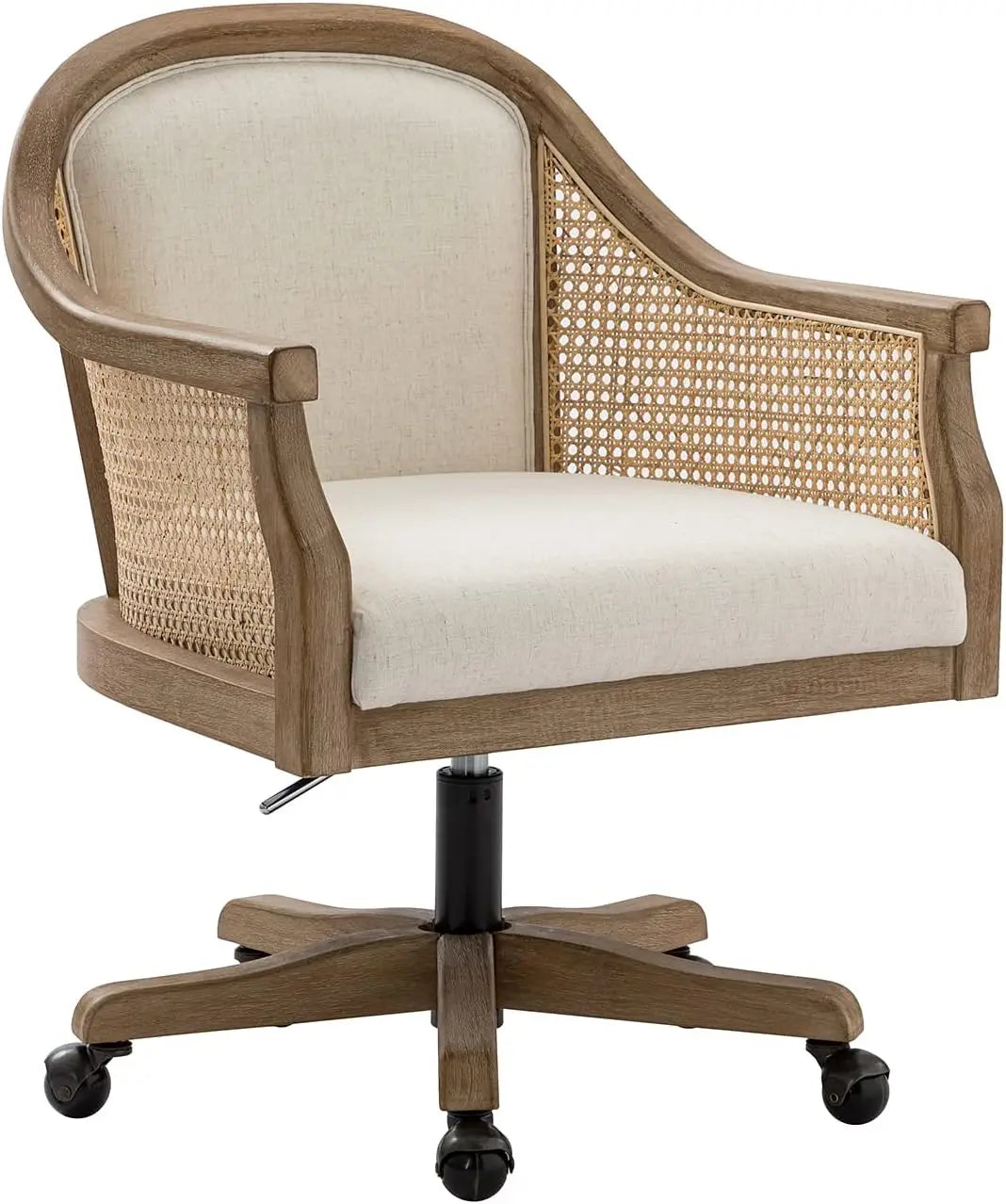 UKRAINE Upholstered Home Office Chair, Adjustable Swivel Rolling Task Chair - 23.5" W