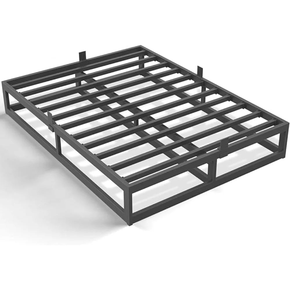 Eloise Industrial Modern Metal Platform Bed Frame Full Size 53.4 Inches Wide