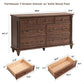KALI Farmhouse 7-Drawer Wide Wood Dresser - 54'' Rustic Storage Chest
