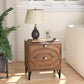 ANIYAH Vintage 19" Nightstand with 2 Drawers – Elegant Wooden Bedside Table for Bedroom & Living Room