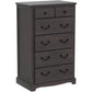 OCTAVIA Vintage 6-Drawer Chest of Drawers - 32'' Wide Bedroom Dresser, Classic Ball Pull Handles