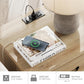TESSA Wooden Nightstand Set of 2 - 2 Drawer Bedside Table with Charging Station