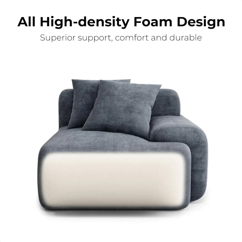 ALEX Modern L-Shaped Oversized Modular Sectional Sofa – 118.1" W