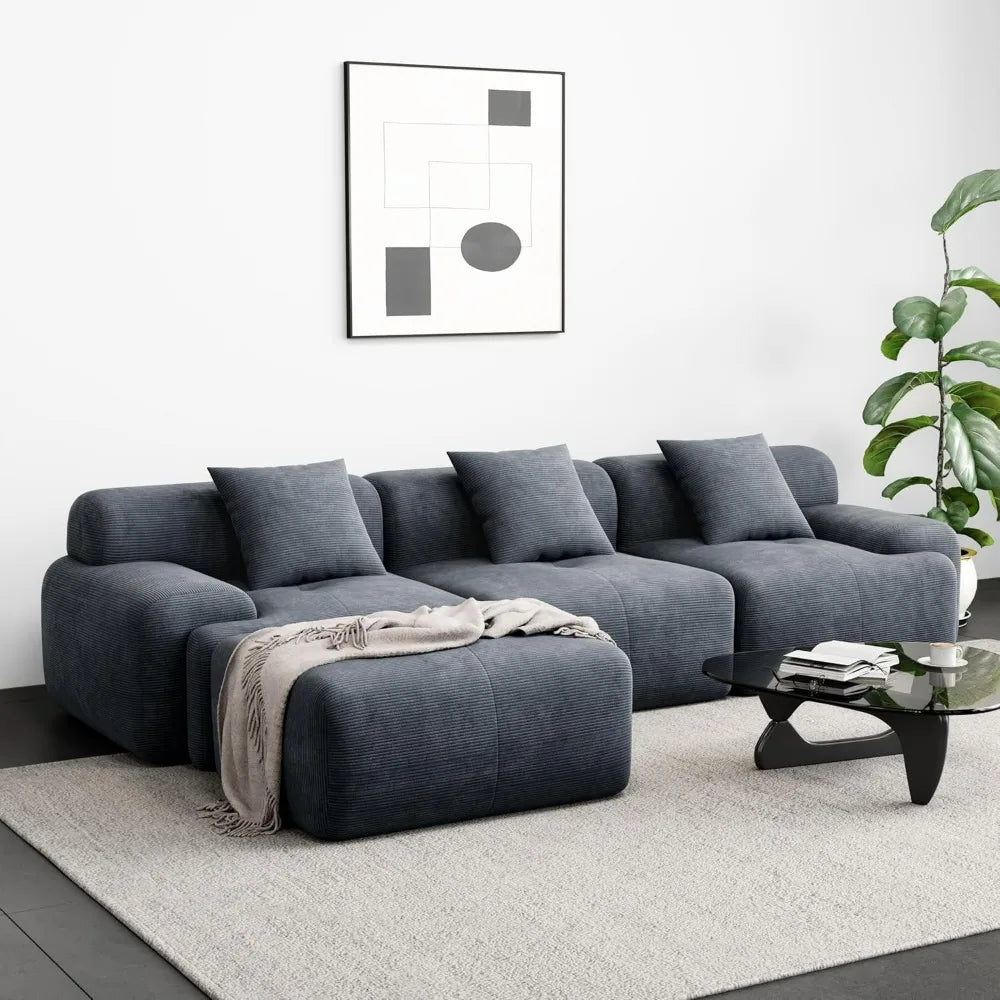 ALEX Modern L-Shaped Oversized Modular Sectional Sofa – 118.1" W
